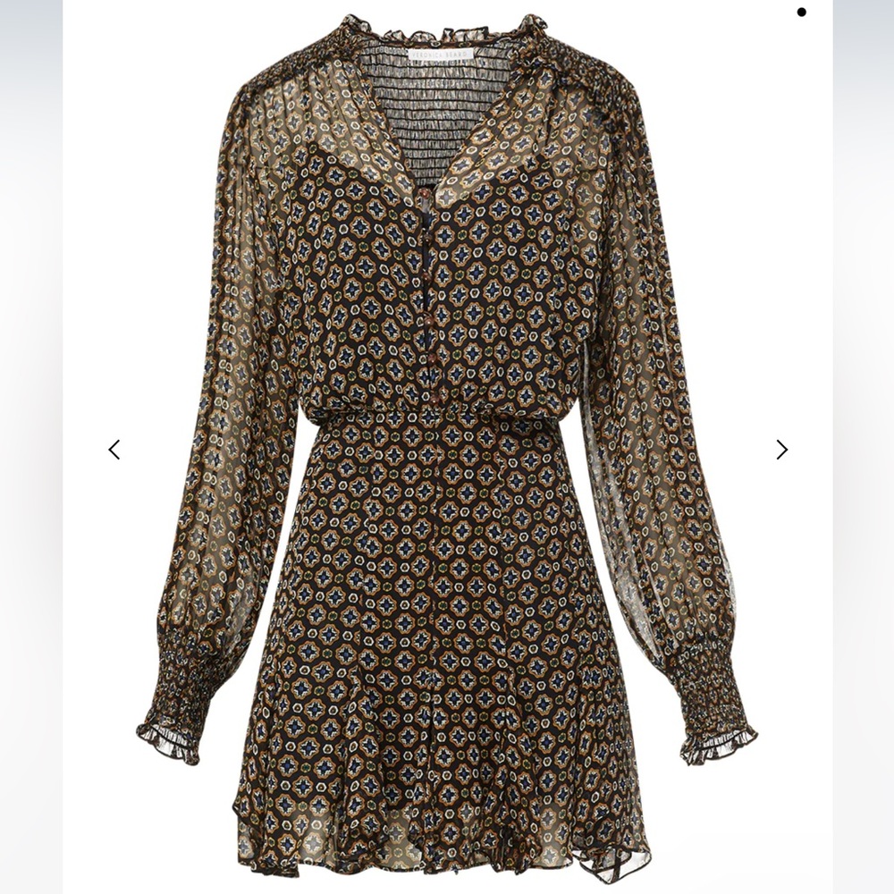NWT Veronica beard SACCHI TOKEN-PRINT DRESS in size 00